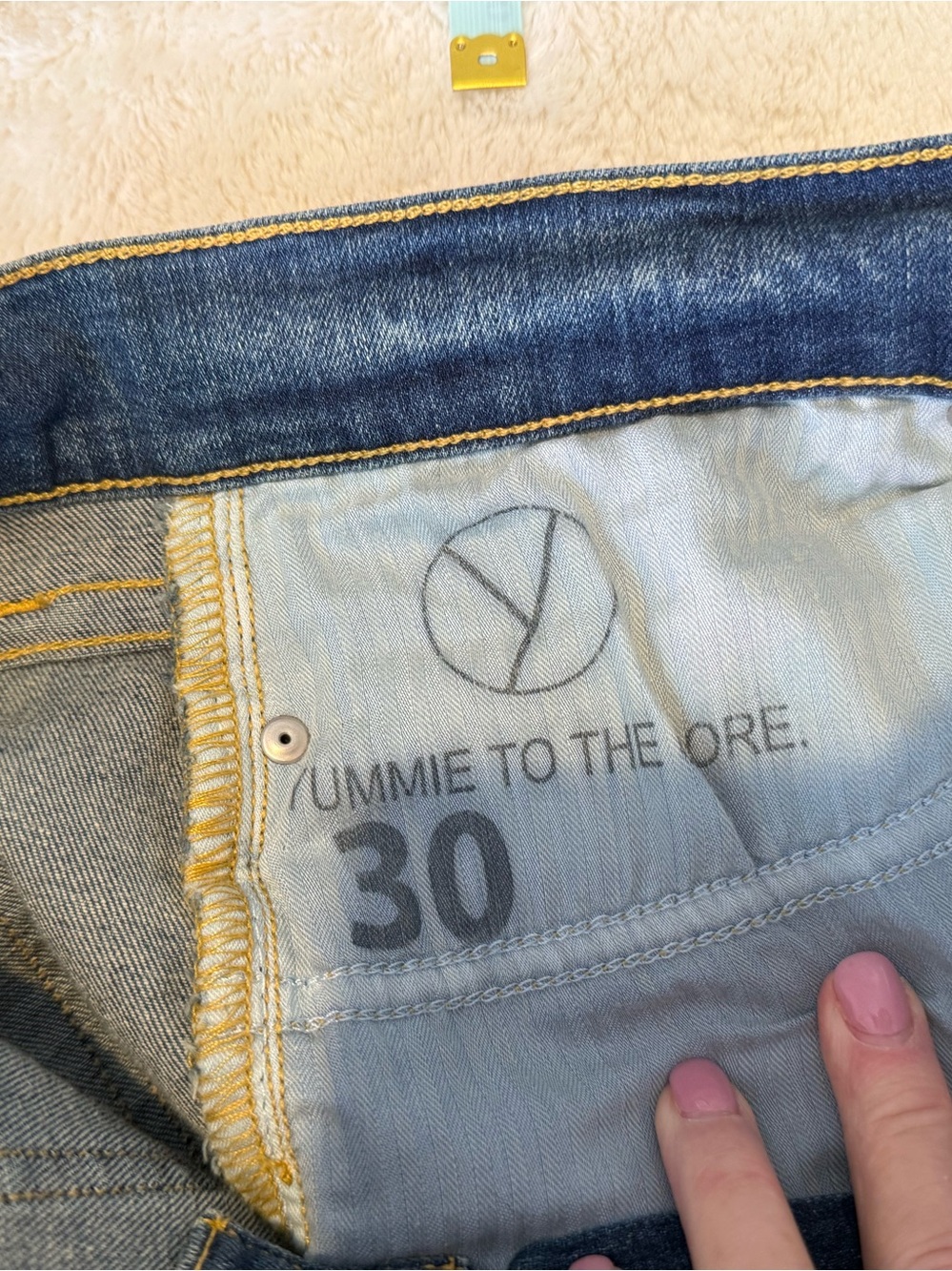 Yummie Blue Skinny Jeans Size 30 Stretch Mid Rise Slim Fit Denim Pants - Picture 6 of 9